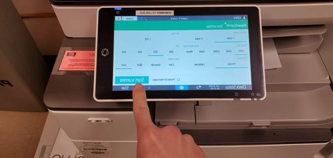 ricoh copier start scanning button